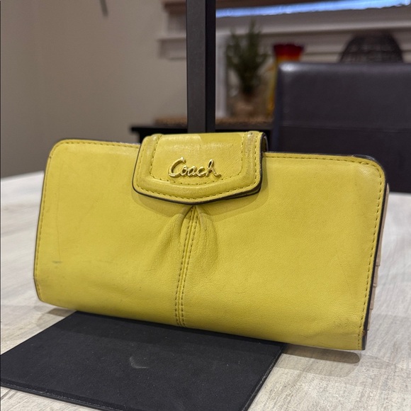 Coach Handbags - Vintage Coach Lemon Yellow Women's Wallet